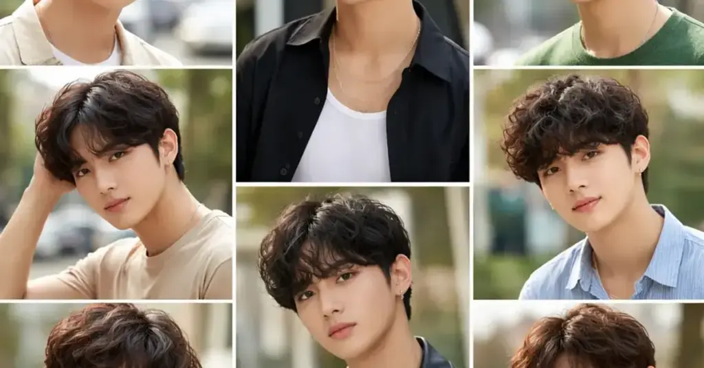 Korean perm styles for men, modern men's perm, men perm styles Korea, Korean perm trends